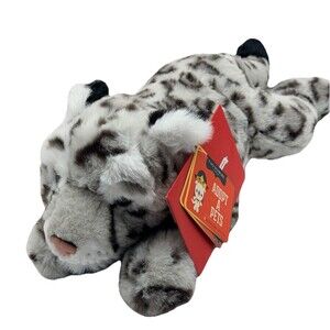FAO Schwarz Snow Leopard Soft Plush Gray White Stuffed Animal 14” New w/ Tag